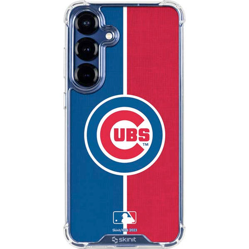 MLB Chicago Cubs Split Galaxy S25 Plus Clear Case