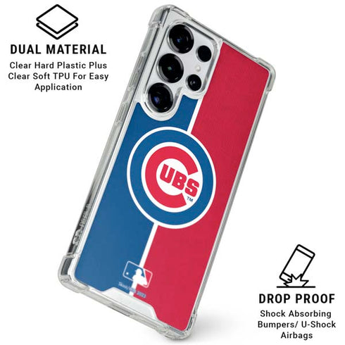 MLB Chicago Cubs Split Galaxy S25 Ultra Clear Case
