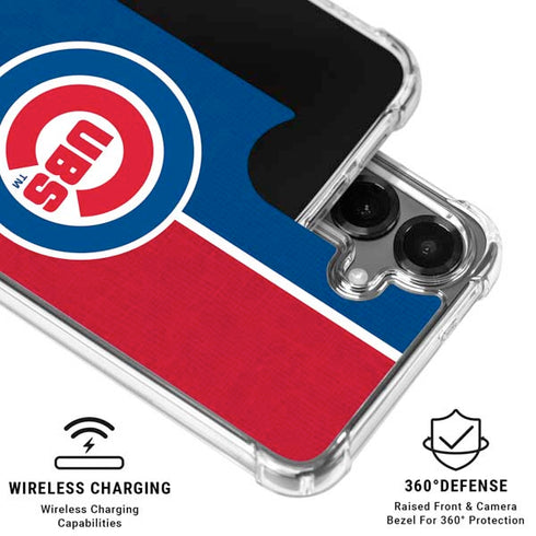 MLB Chicago Cubs Split Galaxy S26 Plus Clear Case