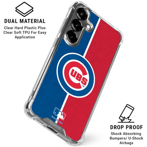 MLB Chicago Cubs Split Galaxy S26 Plus Clear Case