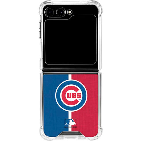 MLB Chicago Cubs Split Galaxy Z Flip6 Clear Case