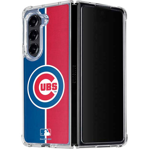 MLB Chicago Cubs Split Galaxy Z Fold5 5G Clear Case