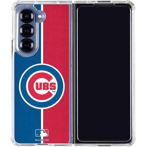 MLB Chicago Cubs Split Galaxy Z Fold6 Clear Case