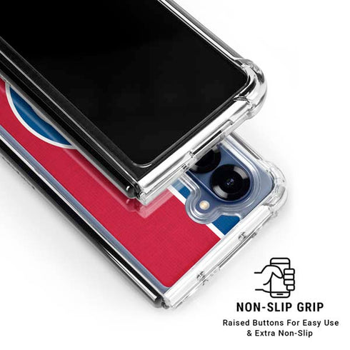 MLB Chicago Cubs Split Galaxy Z Fold7 Clear Case