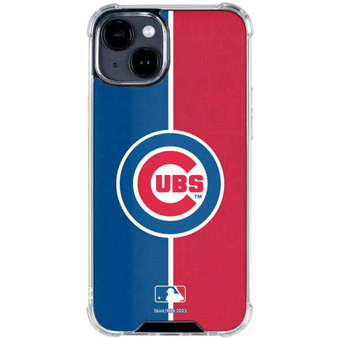 MLB Chicago Cubs Split iPhone 15 Clear Case