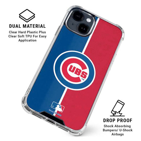 MLB Chicago Cubs Split iPhone 15 Clear Case