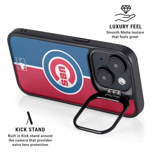 MLB Chicago Cubs Split iPhone 15 Plus Kickstand Case