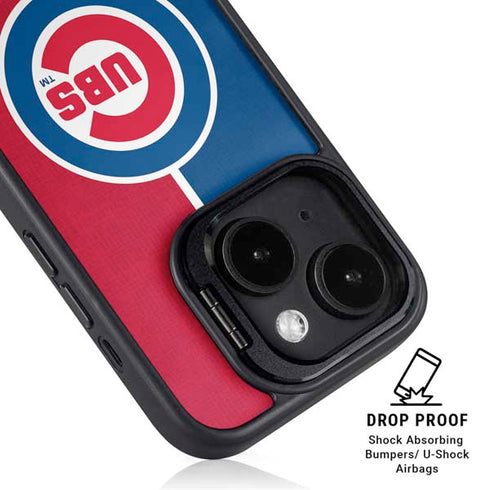 MLB Chicago Cubs Split iPhone 15 Plus Kickstand Case