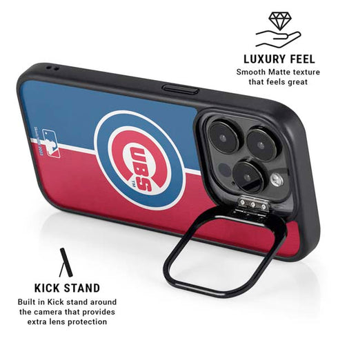 MLB Chicago Cubs Split iPhone 15 Pro Kickstand Case