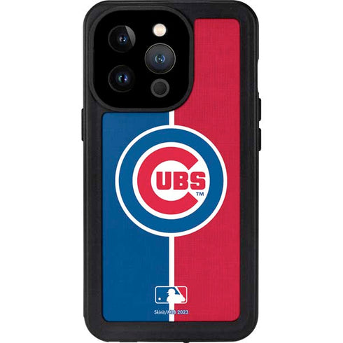 MLB Chicago Cubs Split iPhone 15 Pro Waterproof Case