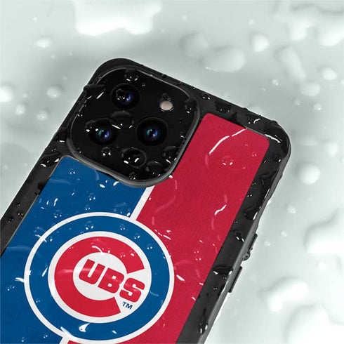 MLB Chicago Cubs Split iPhone 15 Pro Waterproof Case