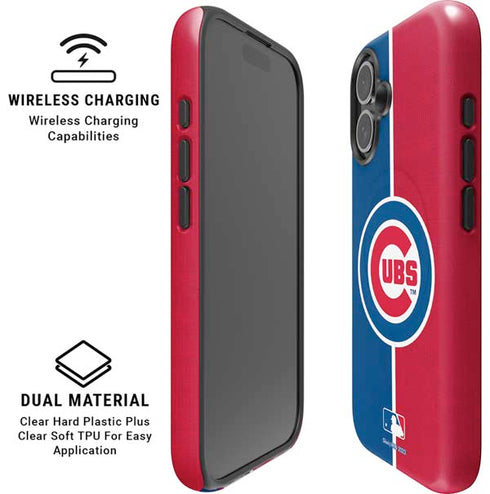 MLB Chicago Cubs Split iPhone 16 Magsafe Impact Case