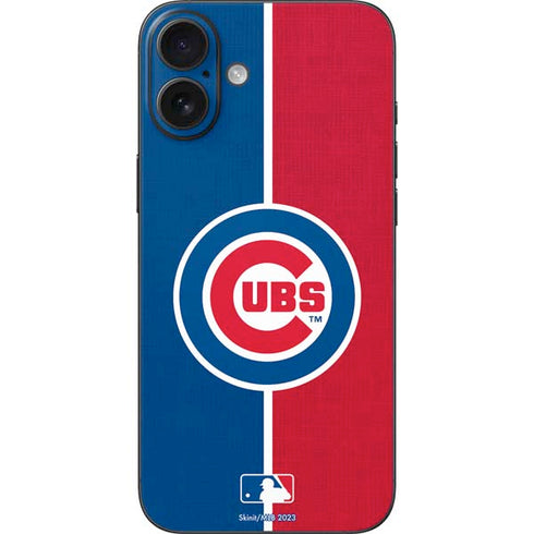 MLB Chicago Cubs Split iPhone 16 Plus Skin