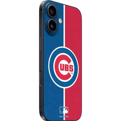 MLB Chicago Cubs Split iPhone 16 Plus Skin