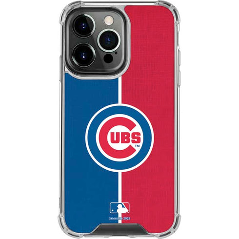 MLB Chicago Cubs Split iPhone 16 Pro Clear Case