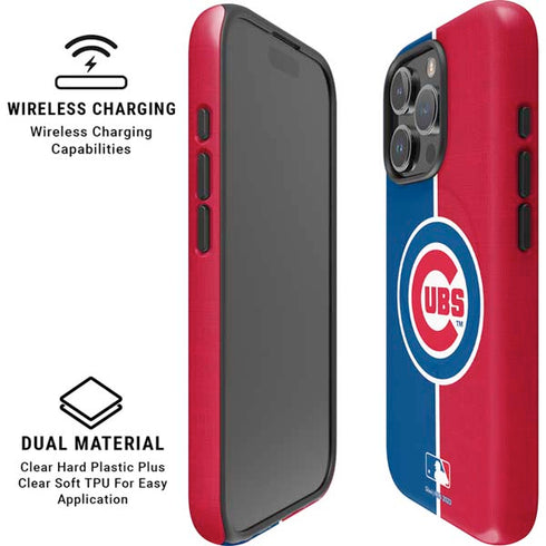 MLB Chicago Cubs Split iPhone 16 Pro Magsafe Impact Case