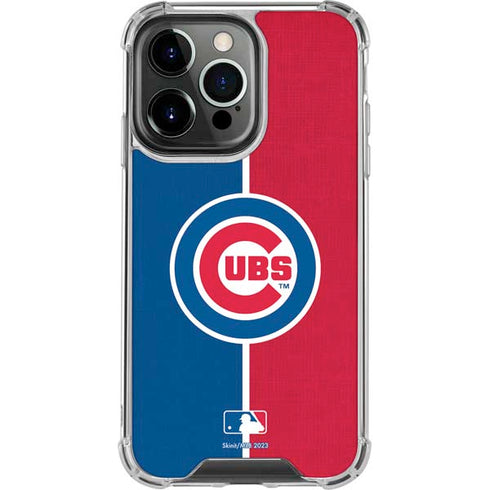 MLB Chicago Cubs Split iPhone 16 Pro Max Clear Case