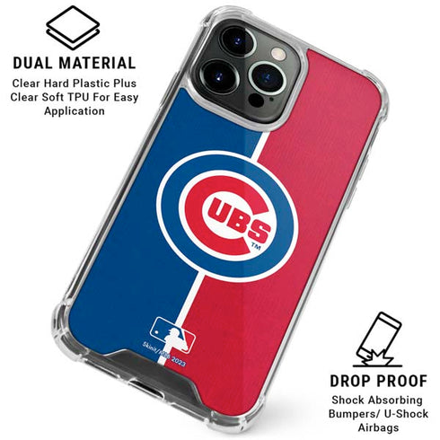 MLB Chicago Cubs Split iPhone 16 Pro Max Clear Case