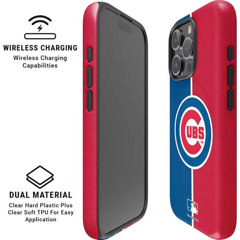 MLB Chicago Cubs Split iPhone 16 Pro Max Magsafe Impact Case