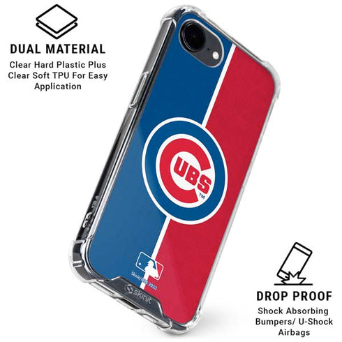 MLB Chicago Cubs Split iPhone 16e Clear Case