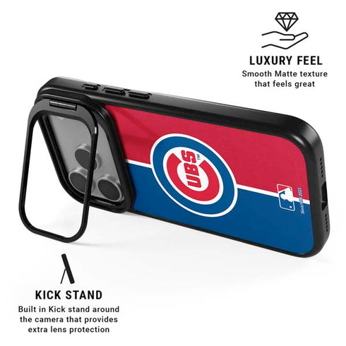 MLB Chicago Cubs Split iPhone 17 Pro Max Kickstand Case
