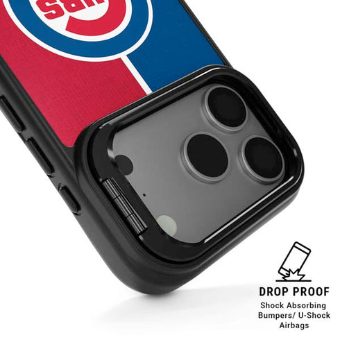 MLB Chicago Cubs Split iPhone 17 Pro Max Kickstand Case