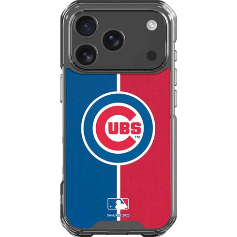 MLB Chicago Cubs Split iPhone 18 Pro Clear Case