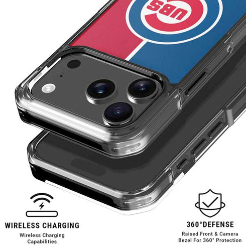 MLB Chicago Cubs Split iPhone 18 Pro Clear Case