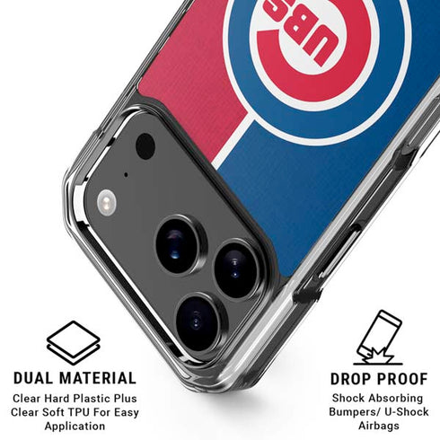 MLB Chicago Cubs Split iPhone 18 Pro Clear Case