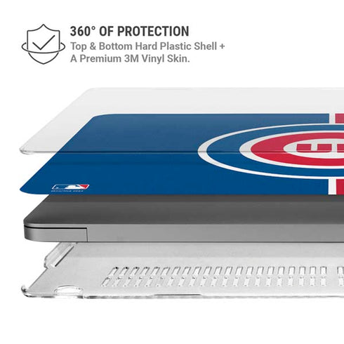 MLB Chicago Cubs Split MacBook Pro 14in (2021-24) Case plus Skin