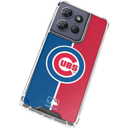 MLB Chicago Cubs Split Moto G Play 5G (2025) Clear Case