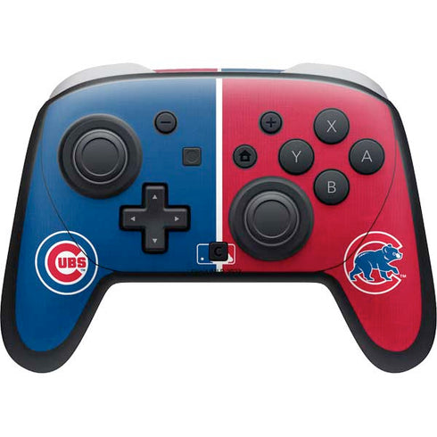 MLB Chicago Cubs Split Nintendo Switch 2 (2025) Pro Controller Skin