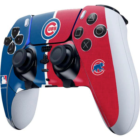 MLB Chicago Cubs Split PS5 DualSense Edge Pro Controller Skin