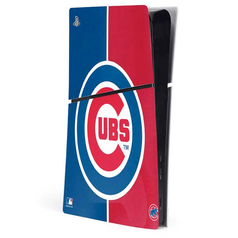 MLB Chicago Cubs Split PS5 Slim Digital Edition Console Skin