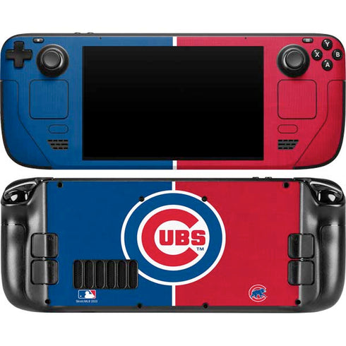 MLB Chicago Cubs Split Steam Deck Handheld Gaming Computer OLED Skin
