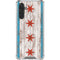 Chicago Flag Dark Wood Galaxy A17 Clear Case