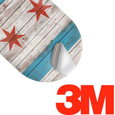 Chicago Flag Dark Wood Galaxy Buds Plus Skin