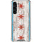 Chicago Flag Dark Wood Galaxy S24 FE Clear Case
