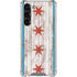 Chicago Flag Dark Wood Galaxy S24 FE Clear Case