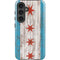 Chicago Flag Dark Wood Galaxy S25 Impact Case