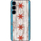 Chicago Flag Dark Wood Galaxy S24 Plus Skin