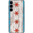 Chicago Flag Dark Wood Galaxy S25 Plus Skin