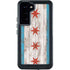 Chicago Flag Dark Wood Galaxy S24 Plus Waterproof Case