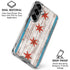 Chicago Flag Dark Wood Galaxy S26 Plus Clear Case