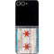 Chicago Flag Dark Wood Galaxy Z Flip6 Skin