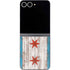 Chicago Flag Dark Wood Galaxy Z Flip6 Skin