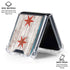 Chicago Flag Dark Wood Galaxy Z Flip6 Clear Case