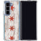 Chicago Flag Dark Wood Galaxy Z Fold5 5G Clear Case
