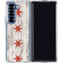 Chicago Flag Dark Wood Galaxy Z Fold6 Clear Case