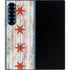 Chicago Flag Dark Wood Galaxy Z Fold6 Skin